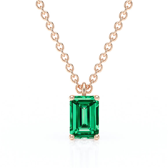 Pendentif solitaire émeraude Une Promesse - 3