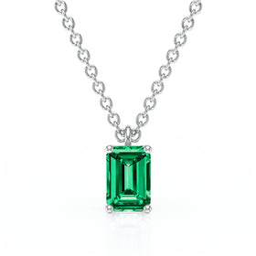 Pendentif solitaire émeraude Une Promesse - 3