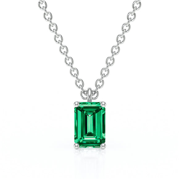 Pendentif solitaire émeraude Une Promesse - 3
