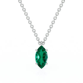 Pendentif solitaire émeraude Une Promesse - 4