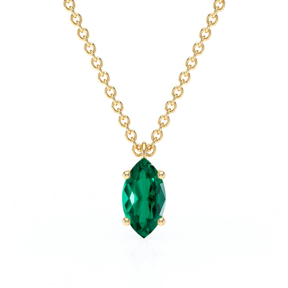 Pendentif solitaire émeraude Une Promesse - 4