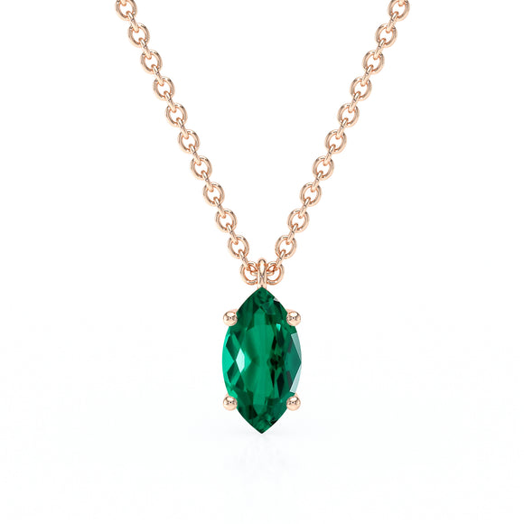 Pendentif solitaire émeraude Une Promesse - 4