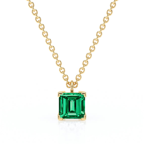 Pendentif solitaire émeraude Une Promesse - 5