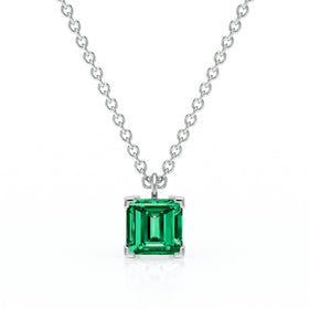 Pendentif solitaire émeraude Une Promesse - 5