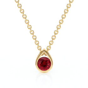 Pendentif solitaire rubis Amour de Minuit - 1