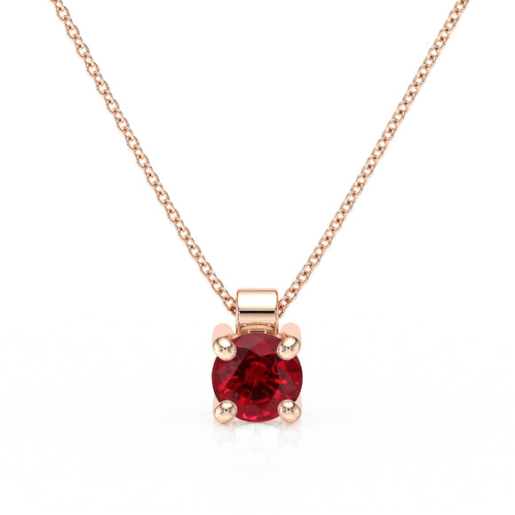 Pendentif solitaire rubis Lune de Miel - 1