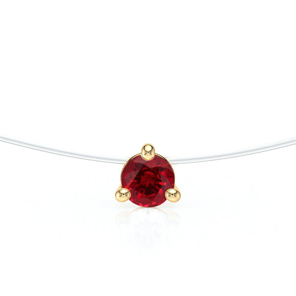 Pendentif solitaire rubis Lune de Miel - 10