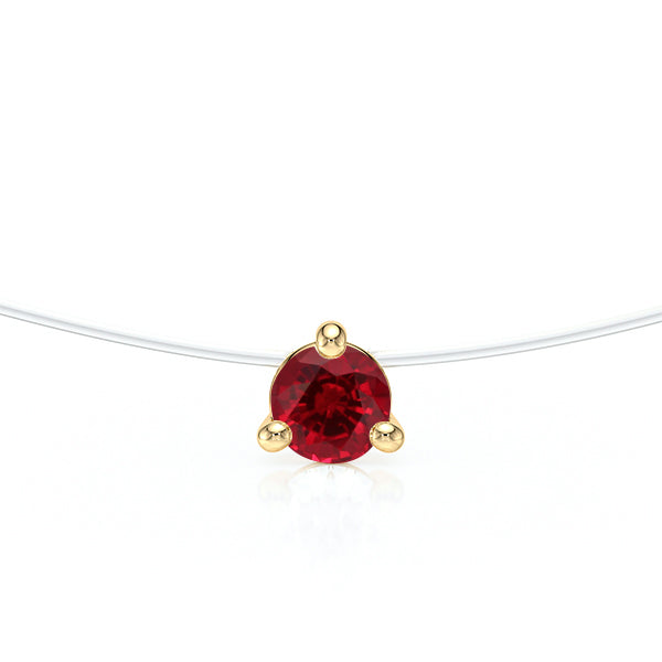 Pendentif solitaire rubis Lune de Miel - 10