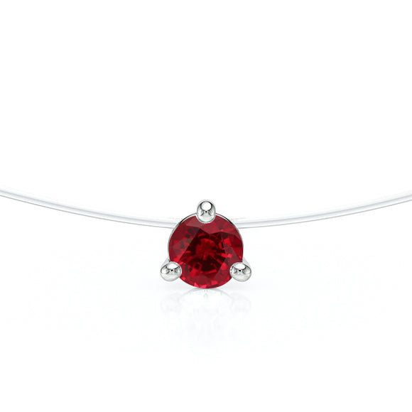 Pendentif solitaire rubis Lune de Miel - 10