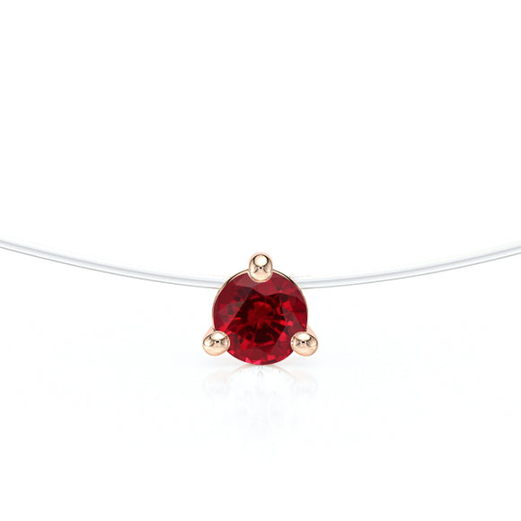 Pendentif solitaire rubis Lune de Miel - 10