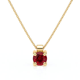 Pendentif solitaire rubis Lune de Miel - 1