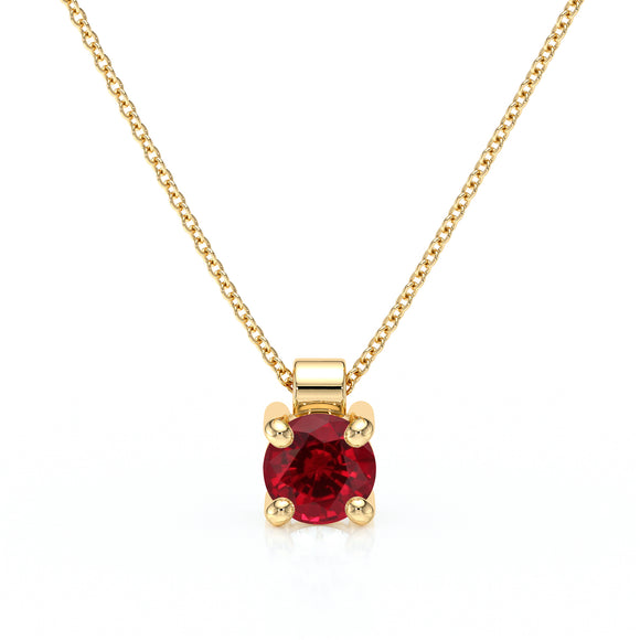 Pendentif solitaire rubis Lune de Miel - 1