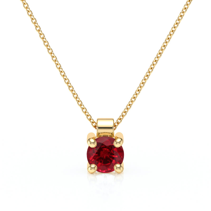 Pendentif solitaire rubis Lune de Miel - 1