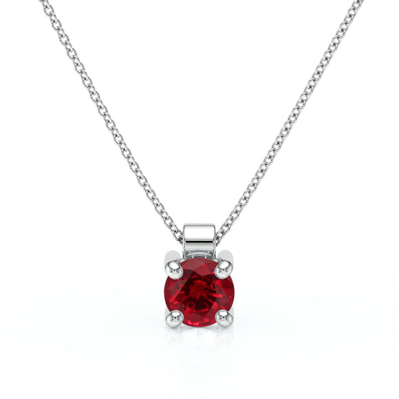 Pendentif solitaire rubis Lune de Miel - 1