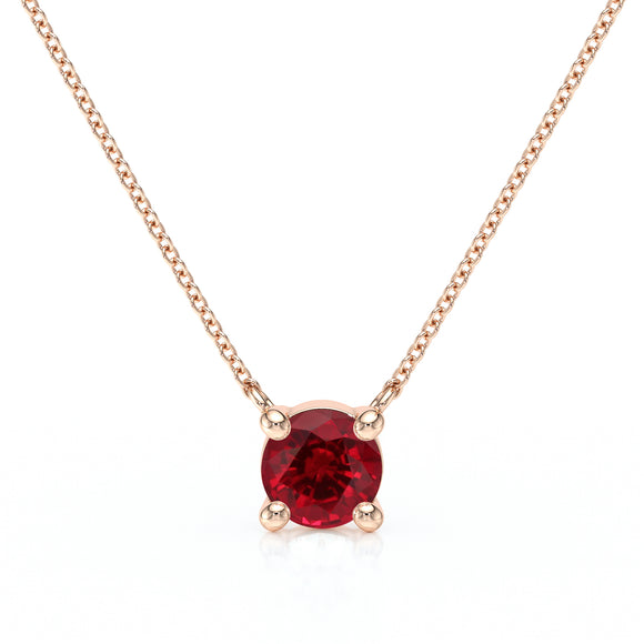 Pendentif solitaire rubis Lune de Miel - 2