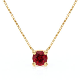 Pendentif solitaire rubis Lune de Miel - 2