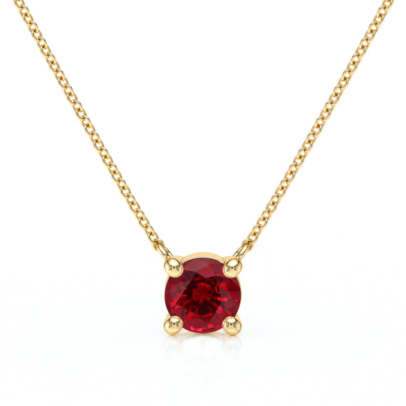 Pendentif solitaire rubis Lune de Miel - 2