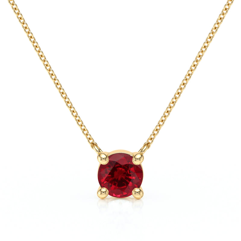 Pendentif solitaire rubis Lune de Miel - 2
