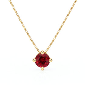 Pendentif solitaire rubis Lune de Miel - 3