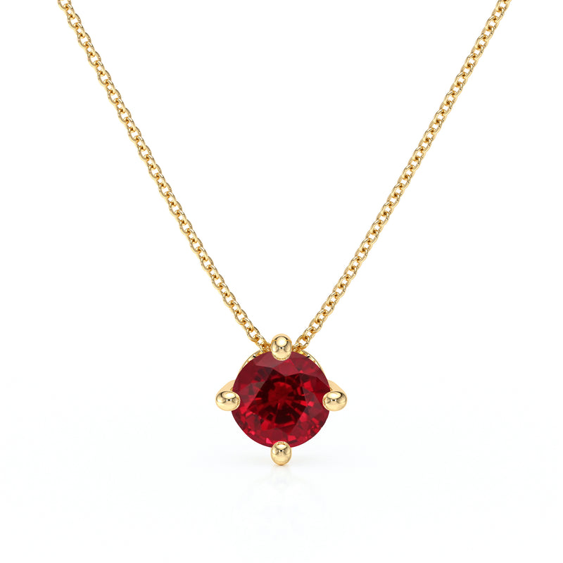 Pendentif solitaire rubis Lune de Miel - 3