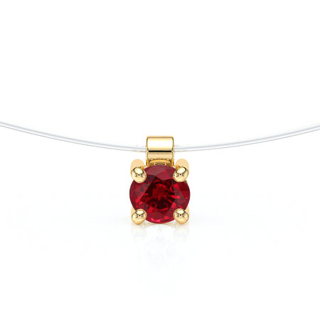 Pendentif solitaire rubis Lune de Miel - 8