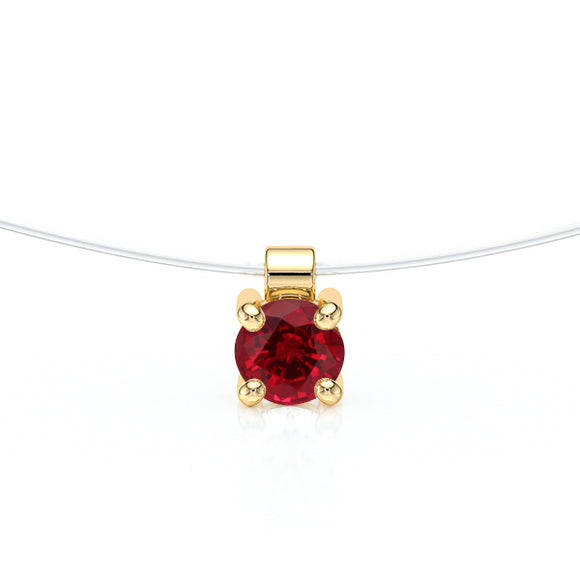 Pendentif solitaire rubis Lune de Miel - 8