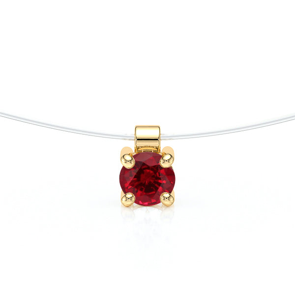 Pendentif solitaire rubis Lune de Miel - 8