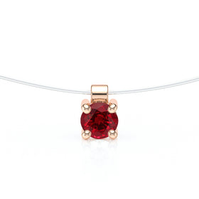 Pendentif solitaire rubis Lune de Miel - 8