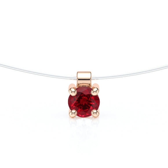 Pendentif solitaire rubis Lune de Miel - 8