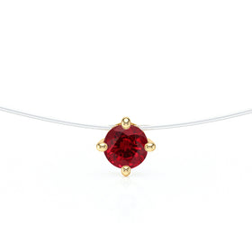 Pendentif solitaire rubis Lune de Miel - 9