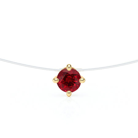 Pendentif solitaire rubis Lune de Miel - 9