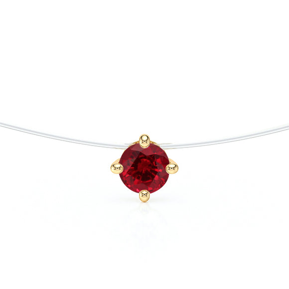 Pendentif solitaire rubis Lune de Miel - 9