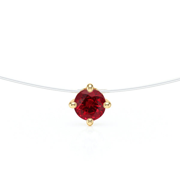 Pendentif solitaire rubis Lune de Miel - 9