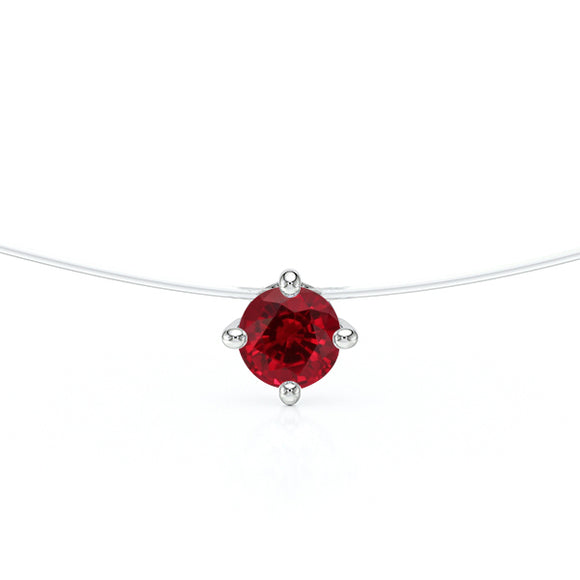 Pendentif solitaire rubis Lune de Miel - 9