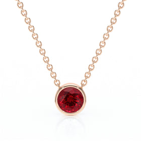 Pendentif solitaire rubis Nuit de Noces - 1