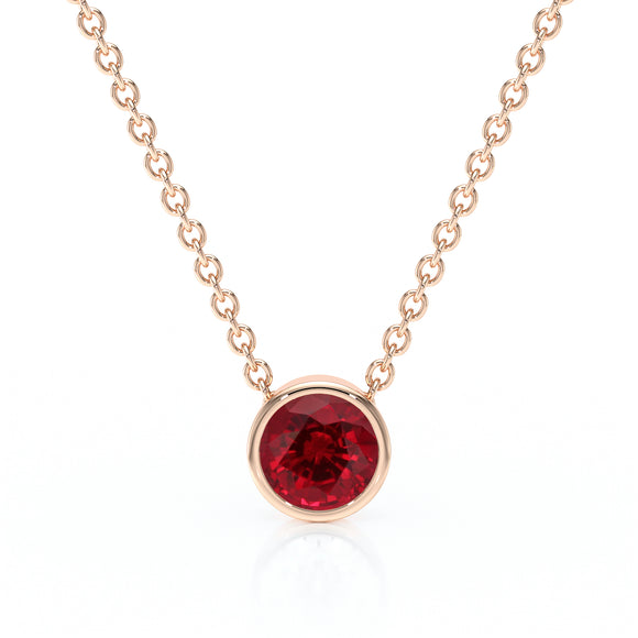 Pendentif solitaire rubis Nuit de Noces - 1
