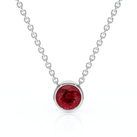 Pendentif solitaire rubis Nuit de Noces - 1