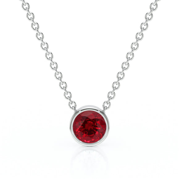 Pendentif solitaire rubis Nuit de Noces - 1