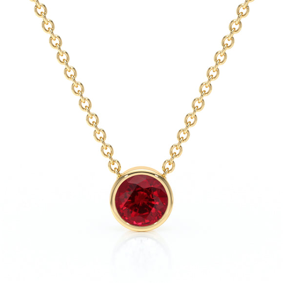 Pendentif solitaire rubis Nuit de Noces - 1