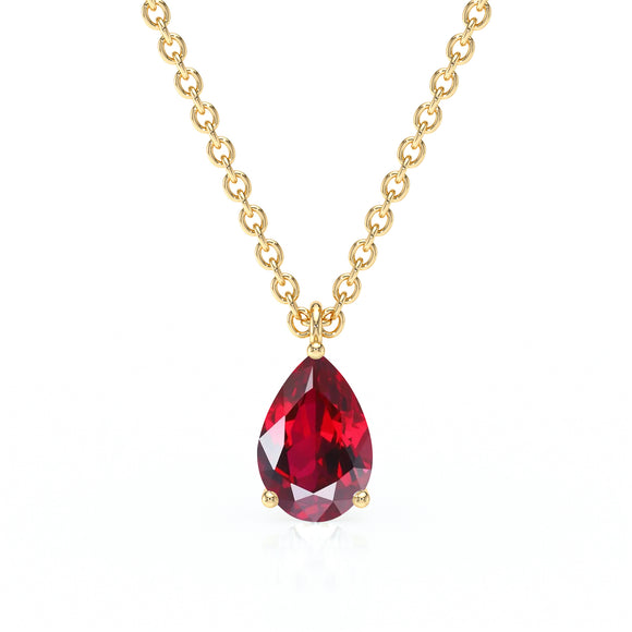 Pendentif solitaire rubis Une Promesse - 1