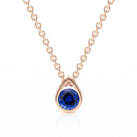 Pendentif solitaire saphir Amour de Minuit - 1