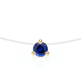Pendentif solitaire saphir Lune de Miel - 10