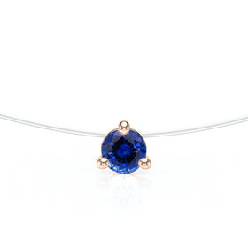 Pendentif solitaire saphir Lune de Miel - 10