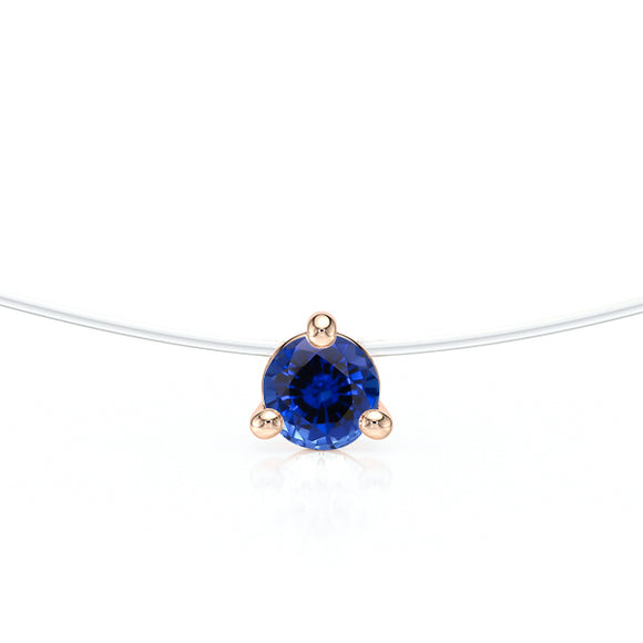 Pendentif solitaire saphir Lune de Miel - 10