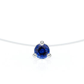 Pendentif solitaire saphir Lune de Miel - 10