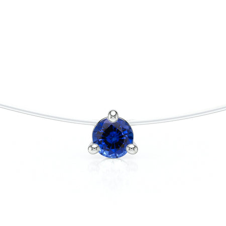 Pendentif solitaire saphir Lune de Miel - 10