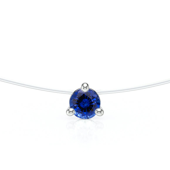 Pendentif solitaire saphir Lune de Miel - 10