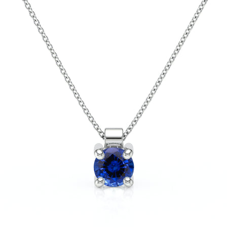 Pendentif solitaire saphir Lune de Miel - 1