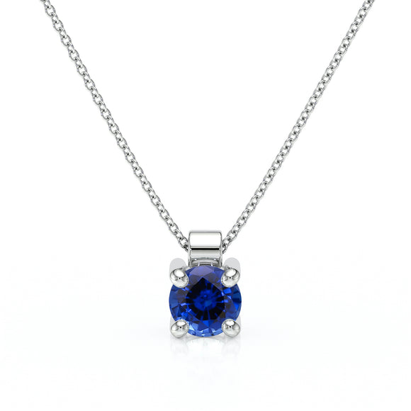 Pendentif solitaire saphir Lune de Miel - 1