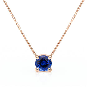 Pendentif solitaire saphir Lune de Miel - 2